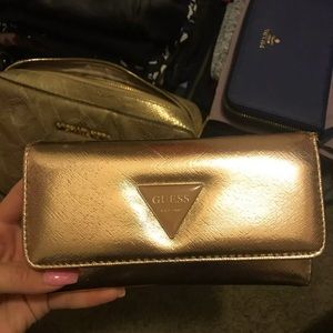 Rose gold Guess wallet